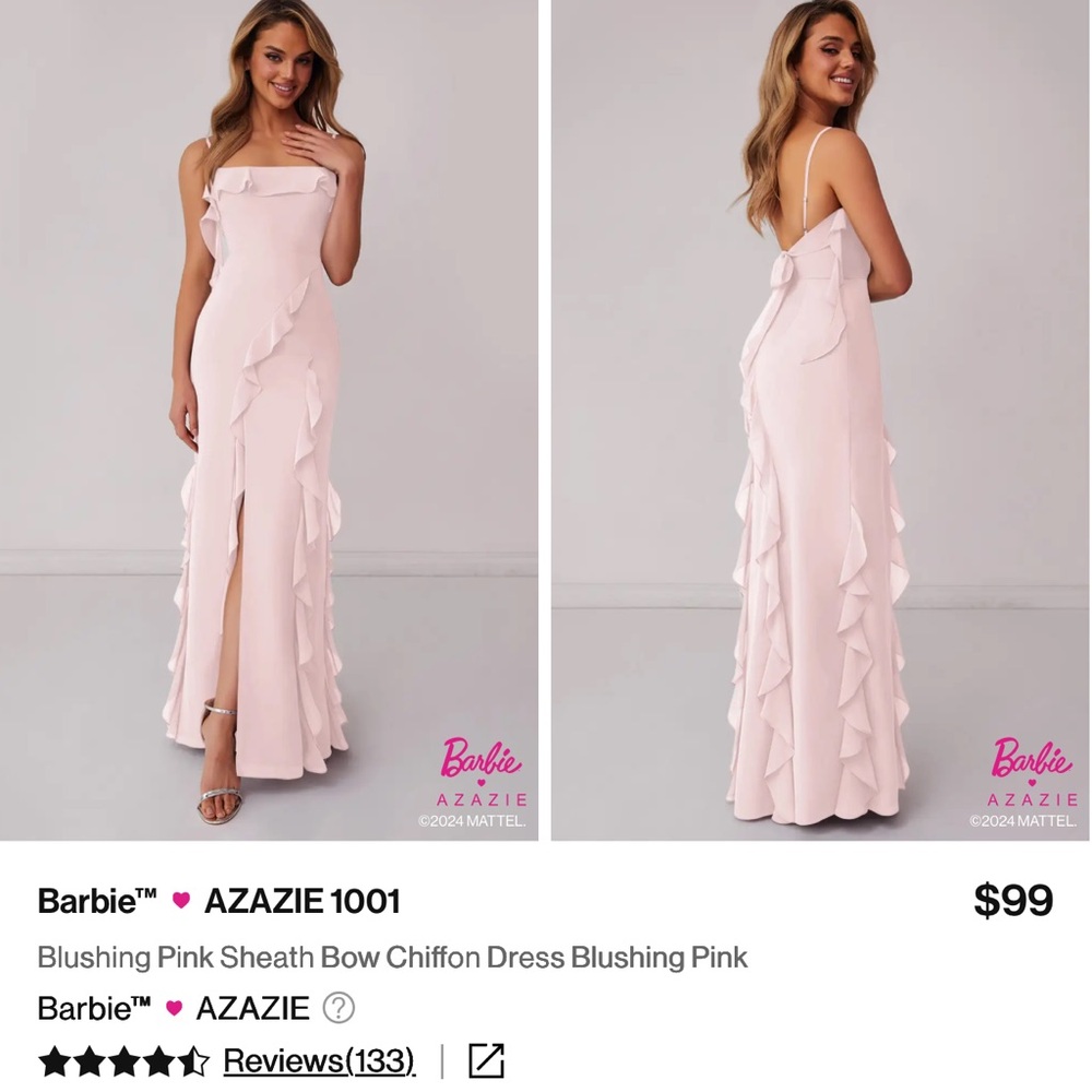 Azazie Blushing Pink Dress
